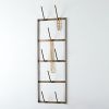 Narrow Wine Bottle Dryer Wall Rack - Antique Brass