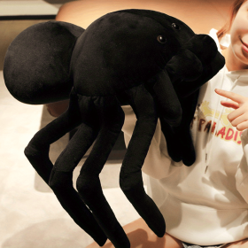 Giant Black Spider Plush Super Soft Stuffed Animal, Vintage Holloween Cute Realistic Stuffed Animals, Spider Nursery Decor (size: 50*80cm/19.68*31.49in)