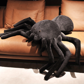 Giant Black Spider Plush Super Soft Stuffed Animal, Vintage Holloween Cute Realistic Stuffed Animals, Spider Nursery Decor (size: 80*120cm/31.49*47.24in)