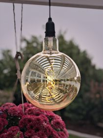 RetroEssence��� Battery Operated LED Vintage Light | by Pacific Accents (Shape: Globe)